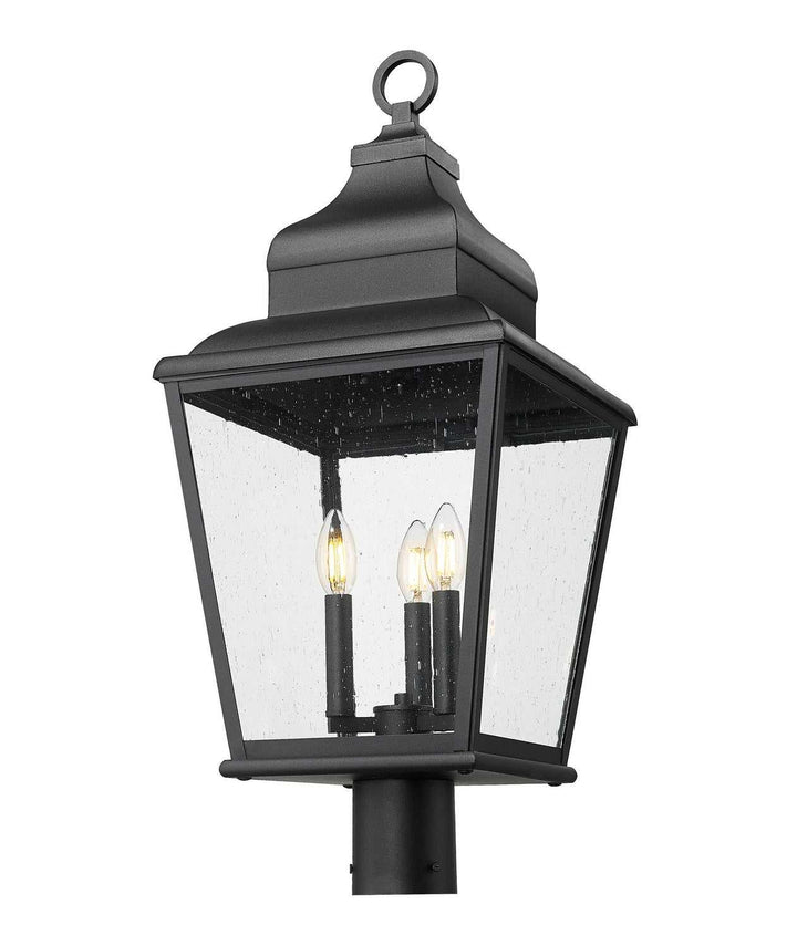 Raphael Three Light Outdoor Post Mount in Sand Black Z-Lite Canada