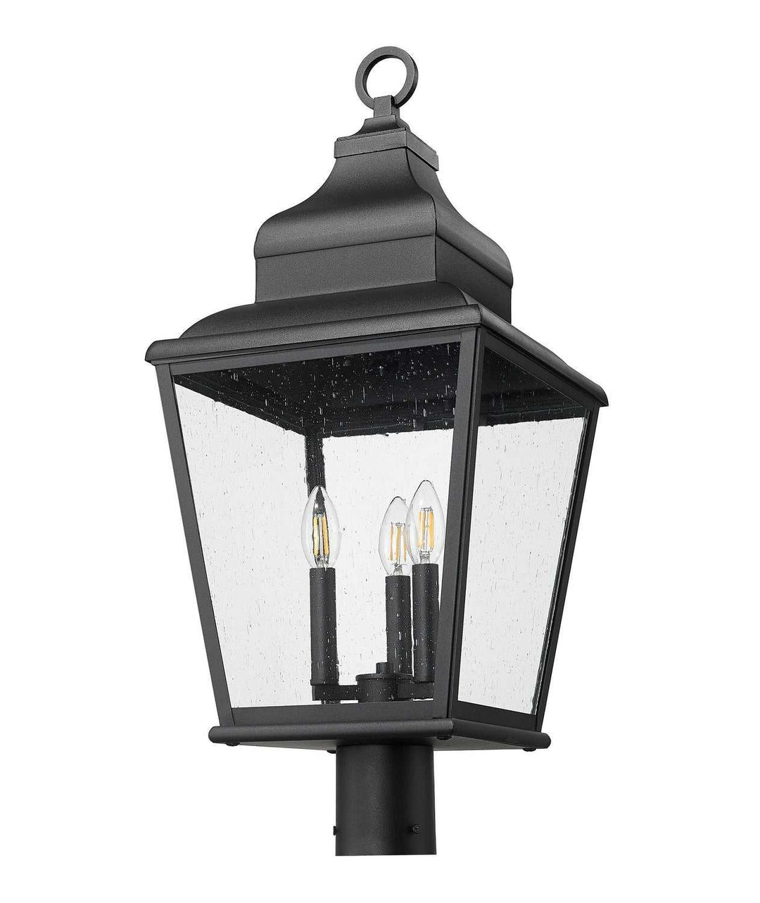Raphael Three Light Outdoor Post Mount in Sand Black Z-Lite Canada