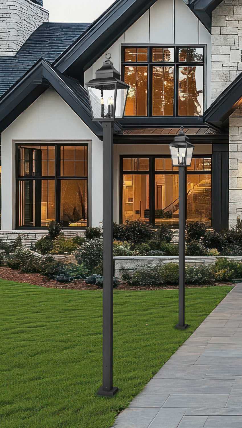 Raphael Three Light Outdoor Post Mount in Sand Black Z-Lite Canada