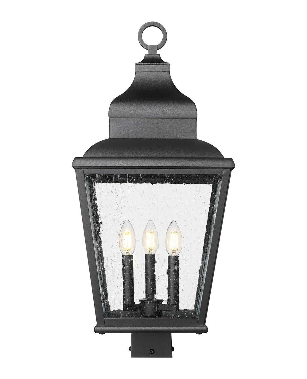 Raphael Three Light Outdoor Post Mount in Sand Black Z-Lite Canada