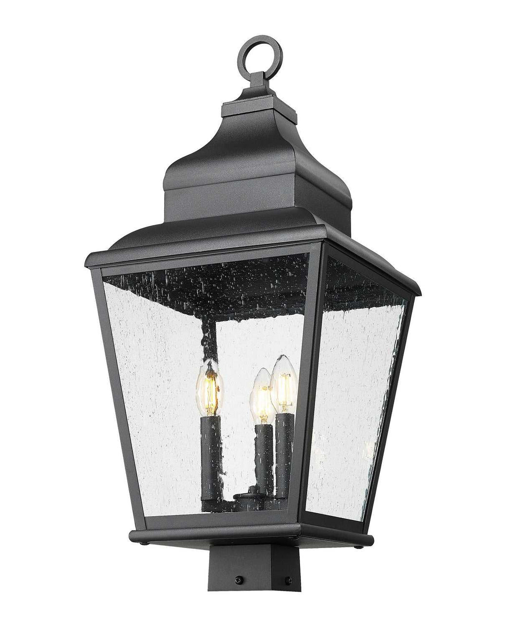 Raphael Three Light Outdoor Post Mount in Sand Black Z-Lite Canada
