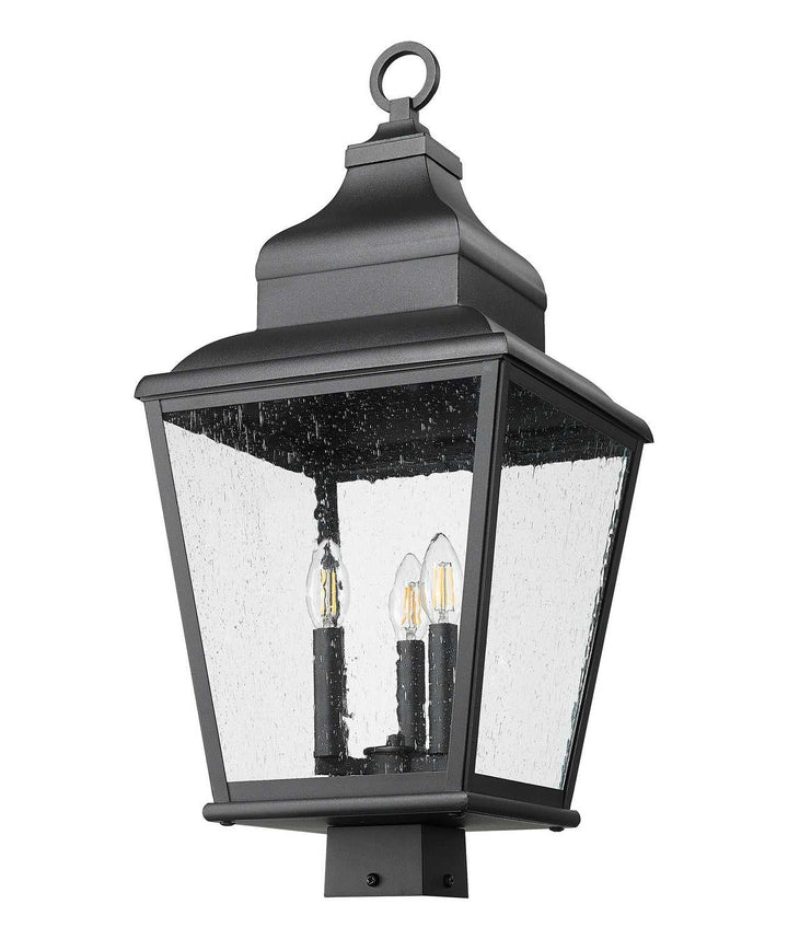 Raphael Three Light Outdoor Post Mount in Sand Black Z-Lite Canada