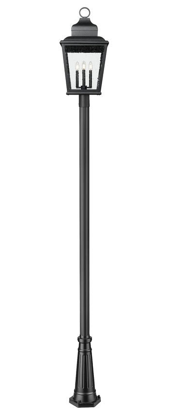 Raphael Four Light Outdoor Post Mount in Sand Black Z-Lite Canada