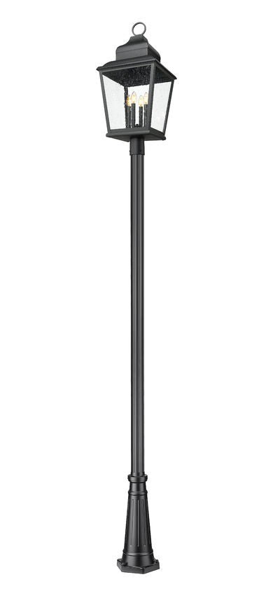 Raphael Four Light Outdoor Post Mount in Sand Black Z-Lite Canada