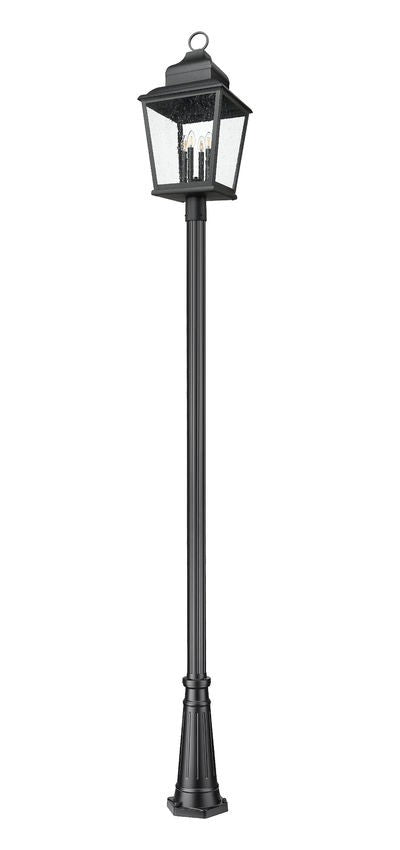 Raphael Four Light Outdoor Post Mount in Sand Black Z-Lite Canada
