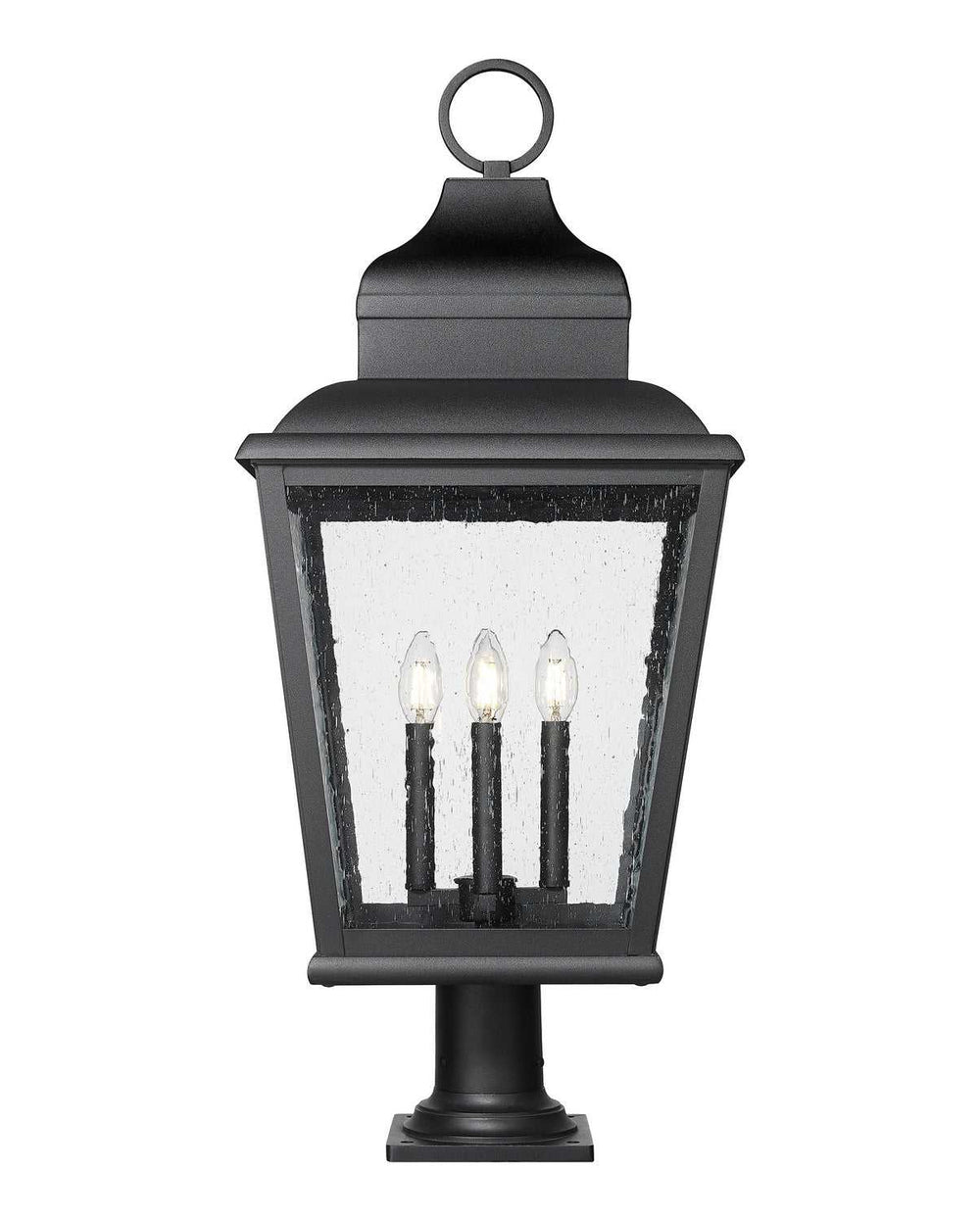 Raphael Four Light Outdoor Pier Mount in Sand Black Z-Lite Canada