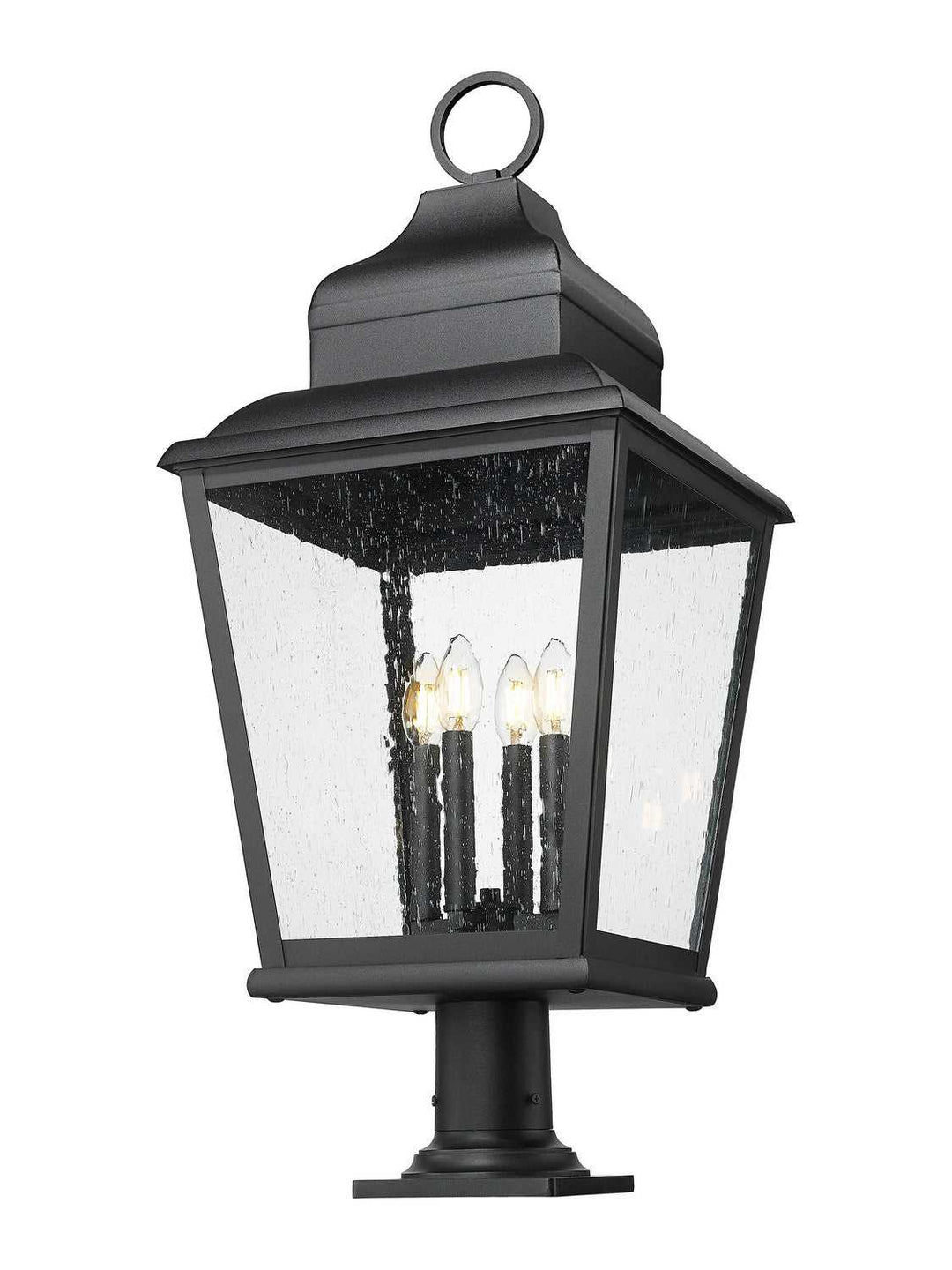 Raphael Four Light Outdoor Pier Mount in Sand Black Z-Lite Canada