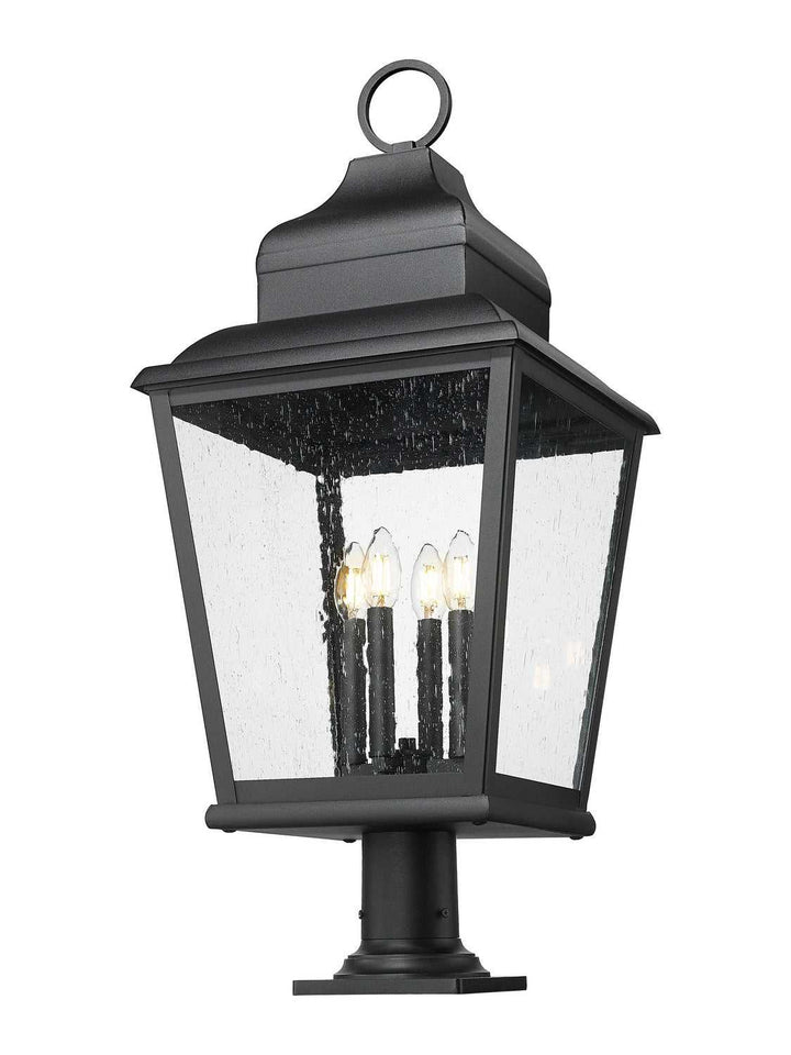Raphael Four Light Outdoor Pier Mount in Sand Black Z-Lite Canada
