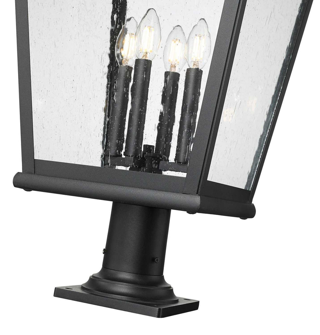 Raphael Four Light Outdoor Pier Mount in Sand Black Z-Lite Canada