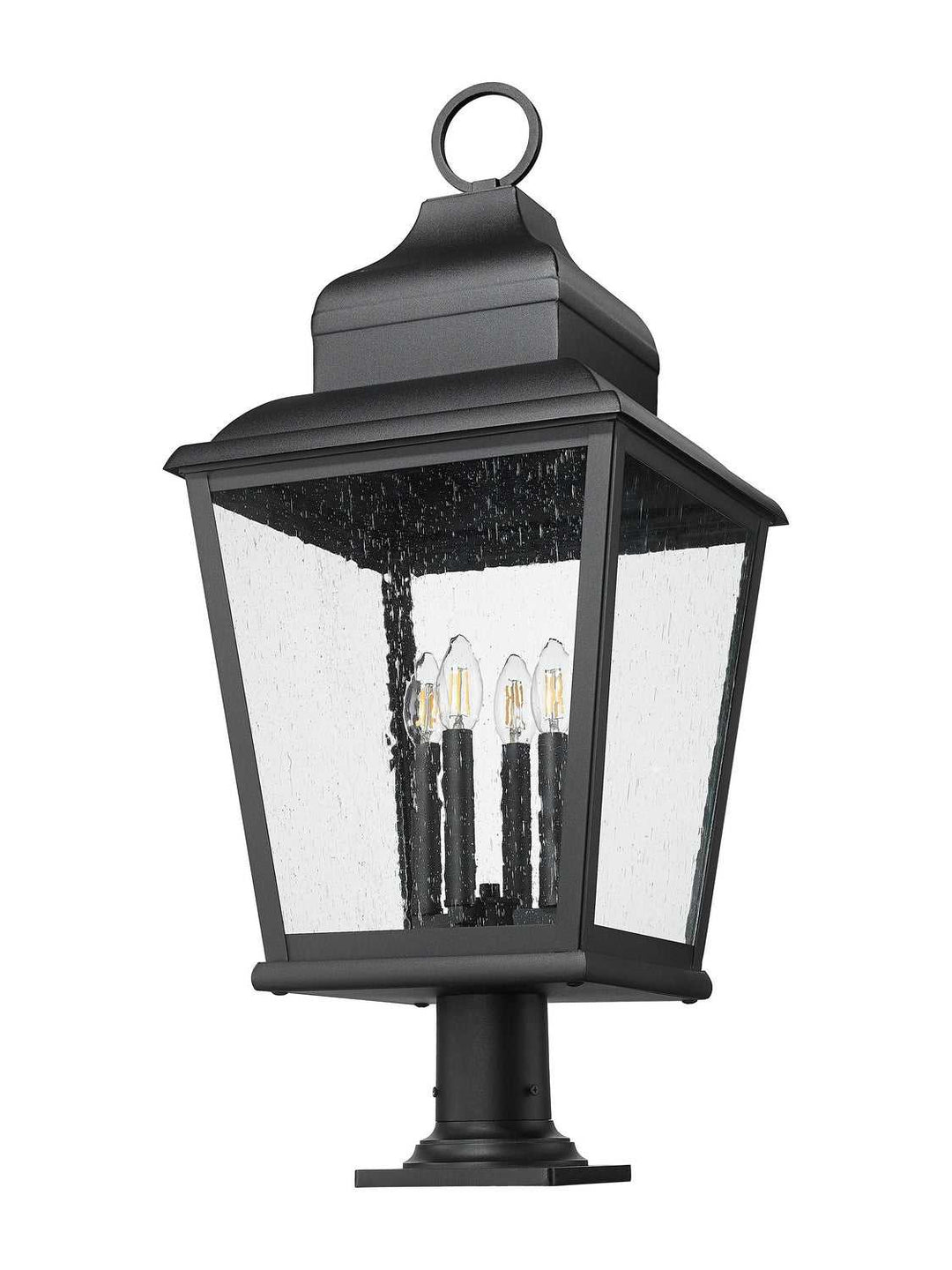 Raphael Four Light Outdoor Pier Mount in Sand Black Z-Lite Canada