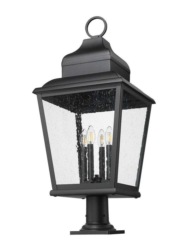 Raphael Four Light Outdoor Pier Mount in Sand Black Z-Lite Canada