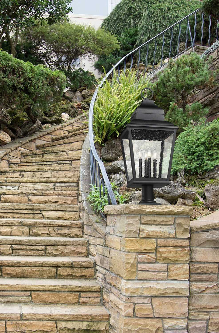 Raphael Four Light Outdoor Pier Mount in Sand Black Z-Lite Canada