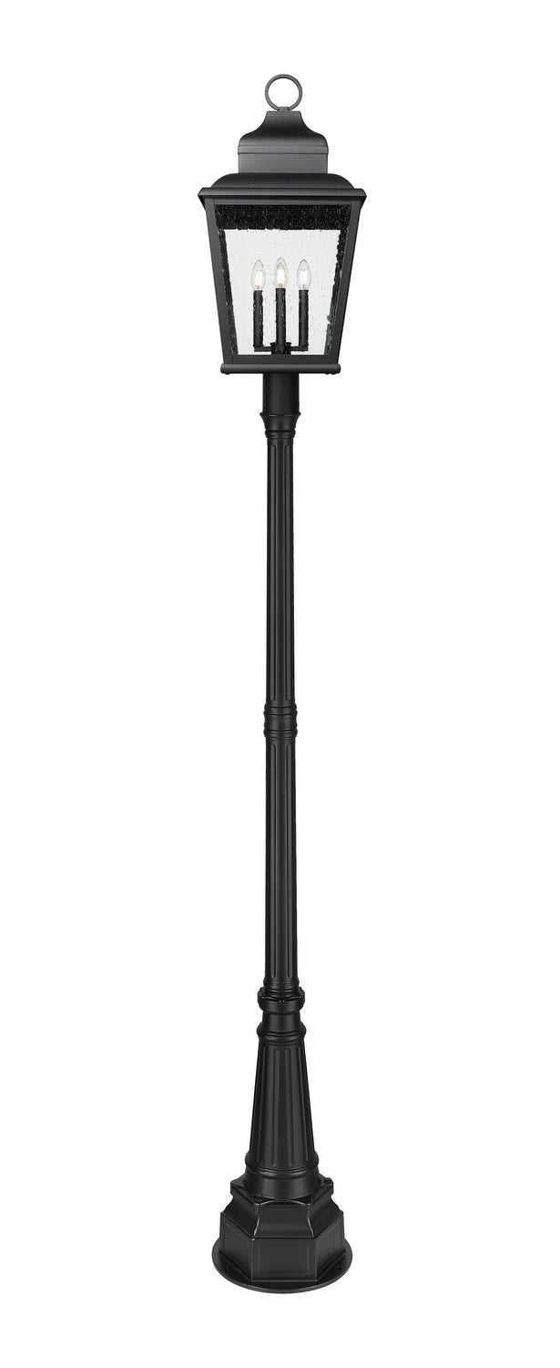 Raphael Four Light Outdoor Post Mount in Sand Black Z-Lite Canada