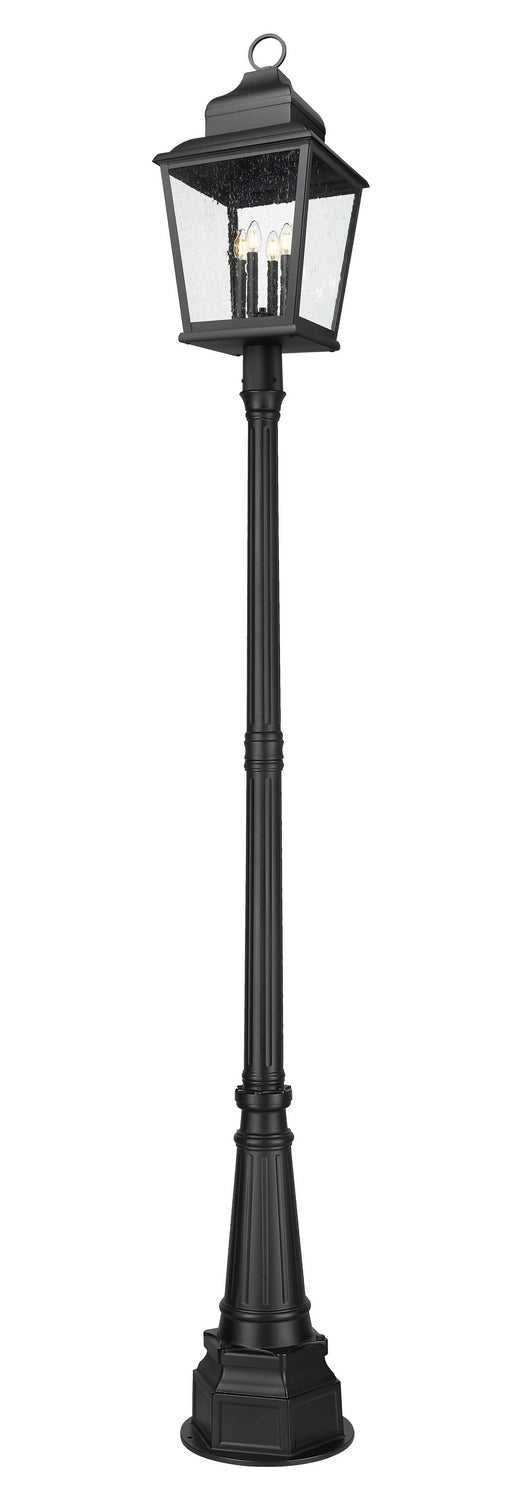 Raphael Four Light Outdoor Post Mount in Sand Black Z-Lite Canada