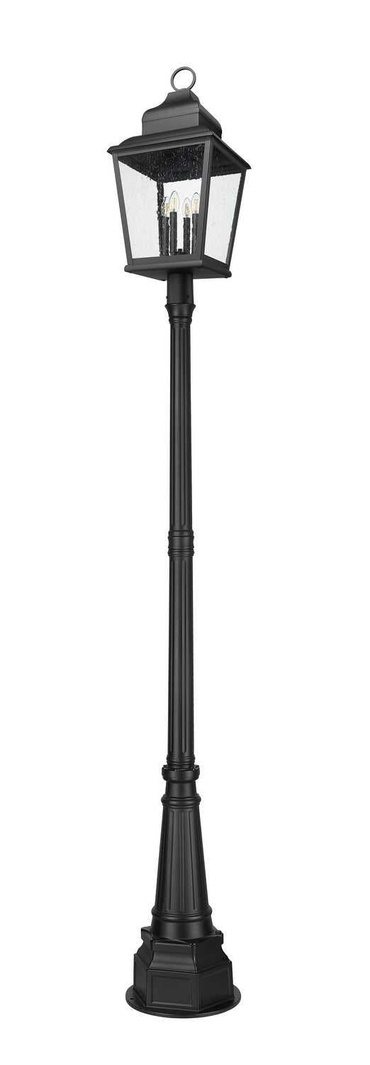 Raphael Four Light Outdoor Post Mount in Sand Black Z-Lite Canada