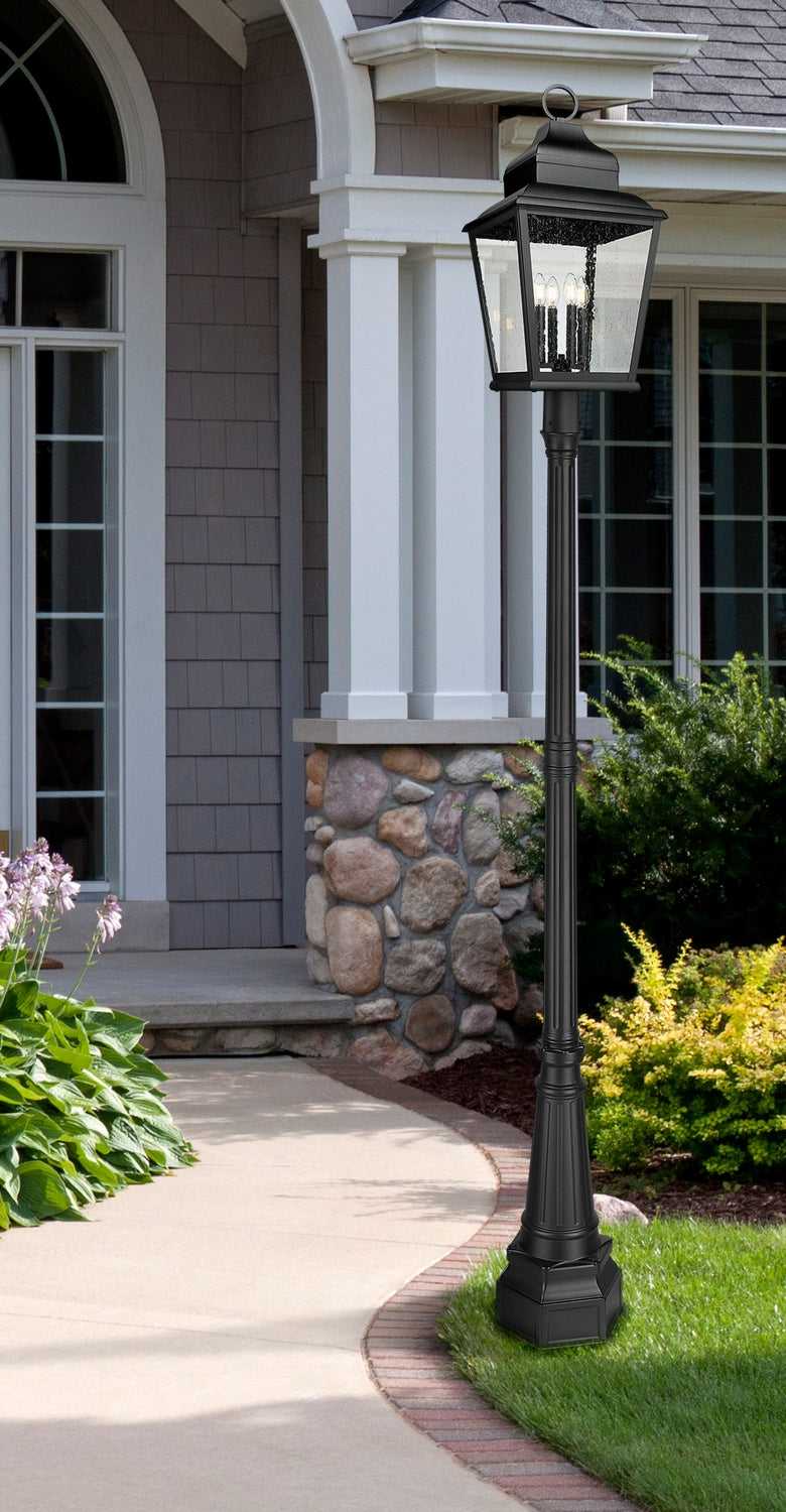 Raphael Four Light Outdoor Post Mount in Sand Black Z-Lite Canada