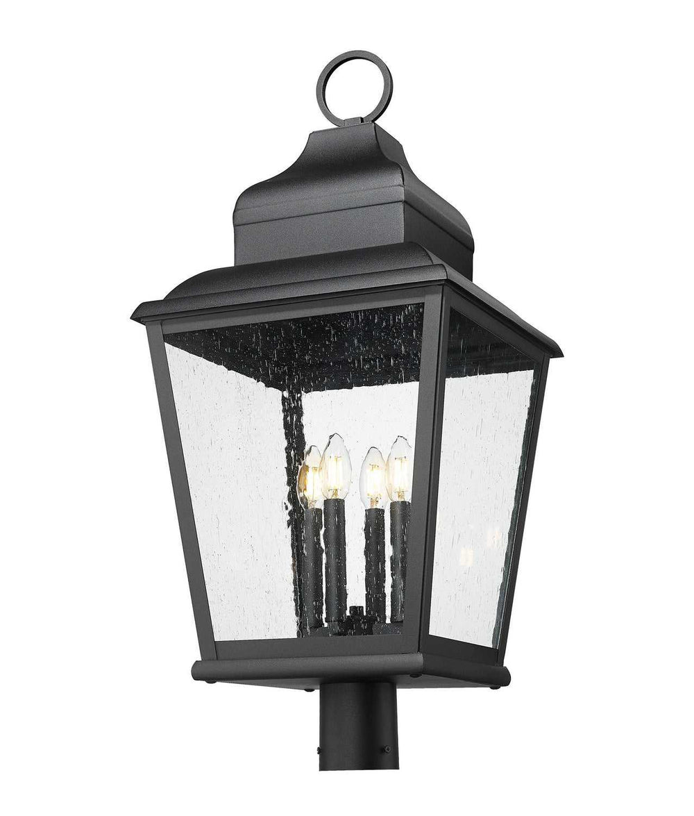 Raphael Four Light Outdoor Post Mount in Sand Black Z-Lite Canada