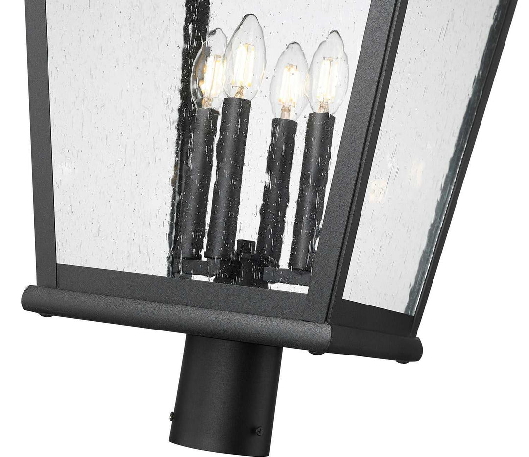 Raphael Four Light Outdoor Post Mount in Sand Black Z-Lite Canada