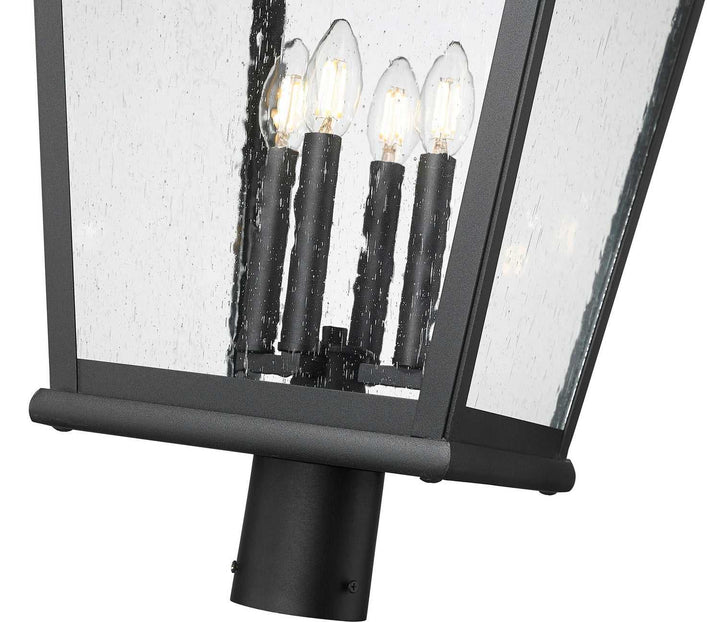 Raphael Four Light Outdoor Post Mount in Sand Black Z-Lite Canada