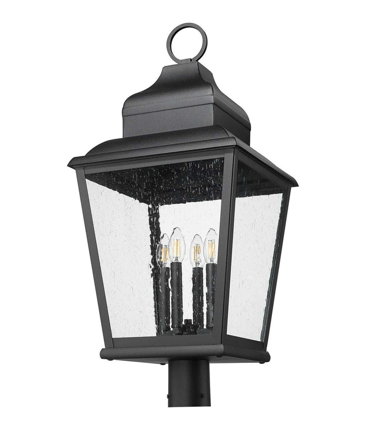 Raphael Four Light Outdoor Post Mount in Sand Black Z-Lite Canada