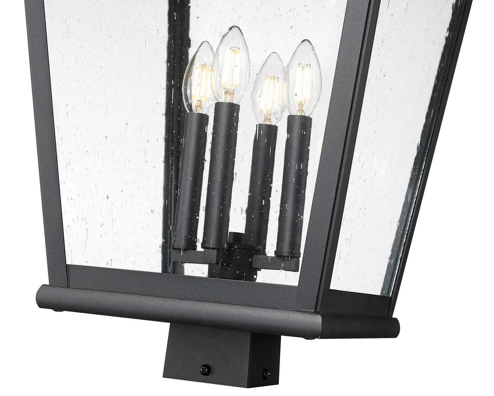 Raphael Four Light Outdoor Post Mount in Sand Black Z-Lite Canada