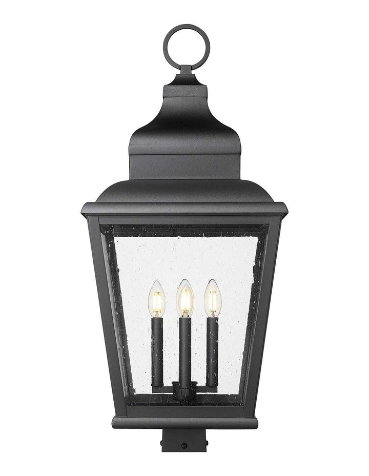 Raphael Four Light Outdoor Post Mount in Sand Black Z-Lite Canada