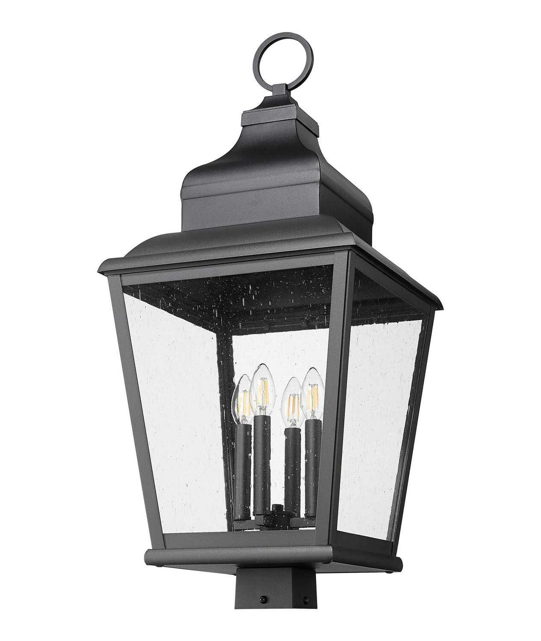 Raphael Four Light Outdoor Post Mount in Sand Black Z-Lite Canada