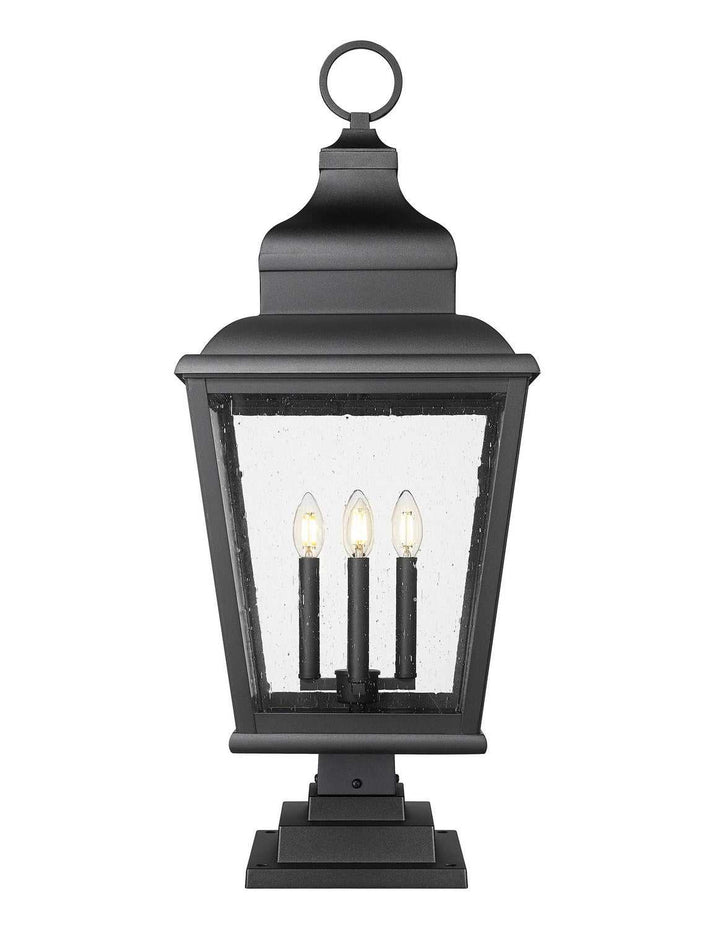 Raphael Four Light Outdoor Pier Mount in Sand Black Z-Lite Canada