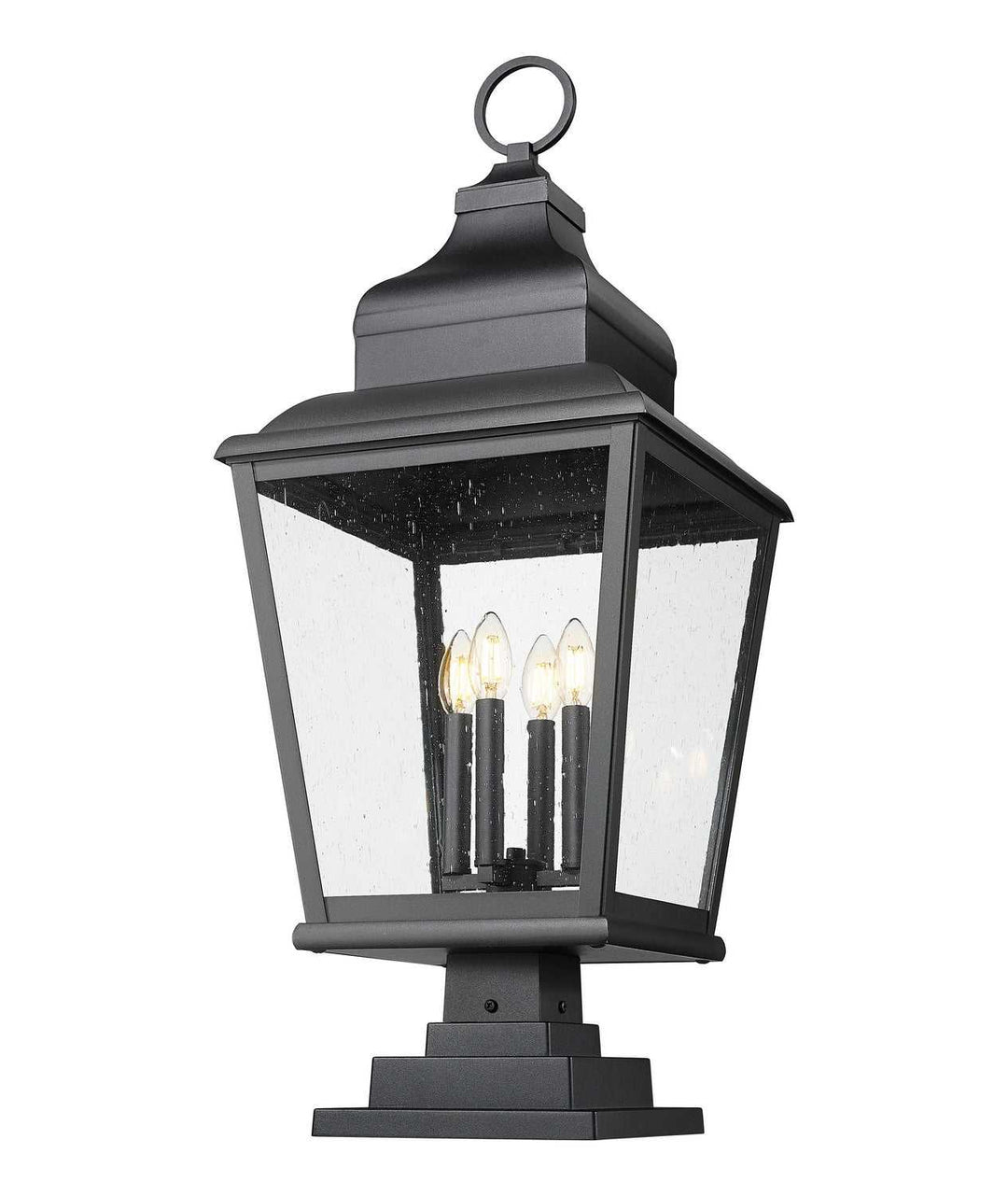 Raphael Four Light Outdoor Pier Mount in Sand Black Z-Lite Canada