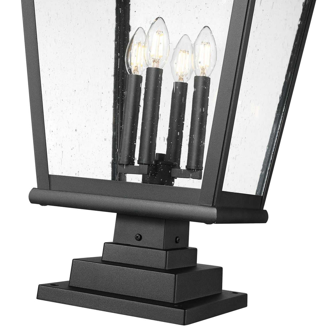 Raphael Four Light Outdoor Pier Mount in Sand Black Z-Lite Canada