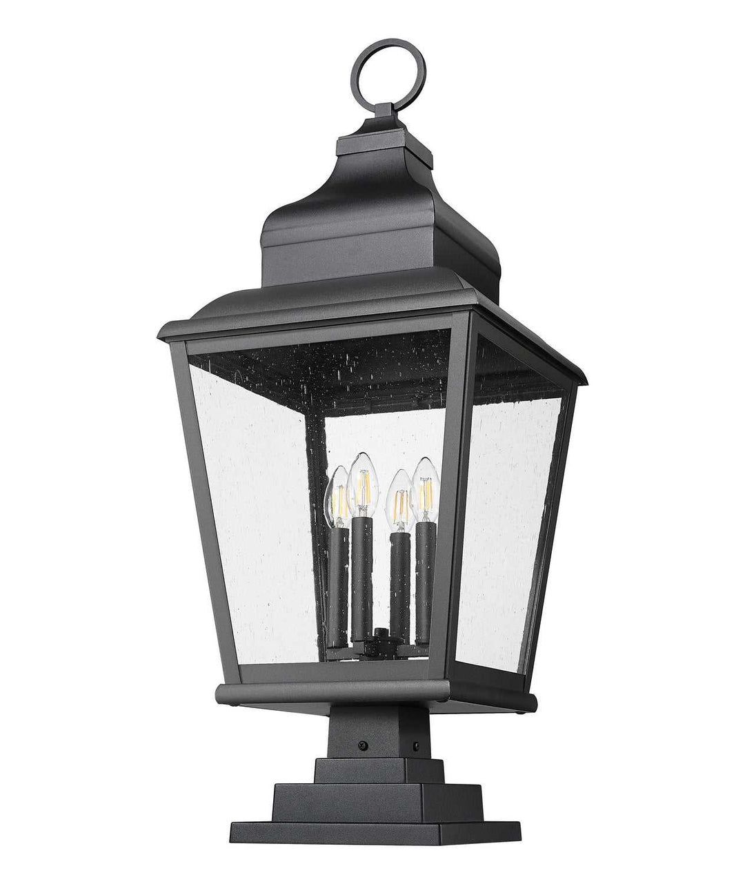 Raphael Four Light Outdoor Pier Mount in Sand Black Z-Lite Canada