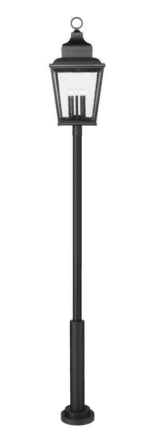 Raphael Five Light Outdoor Post Mount in Sand Black Z-Lite Canada