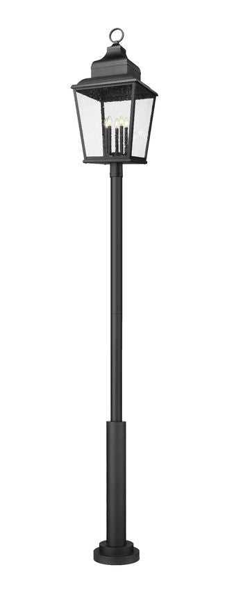 Raphael Five Light Outdoor Post Mount in Sand Black Z-Lite Canada