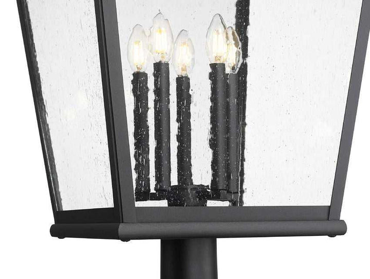 Raphael Five Light Outdoor Post Mount in Sand Black Z-Lite Canada