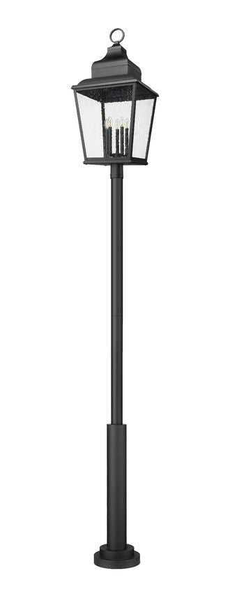 Raphael Five Light Outdoor Post Mount in Sand Black Z-Lite Canada