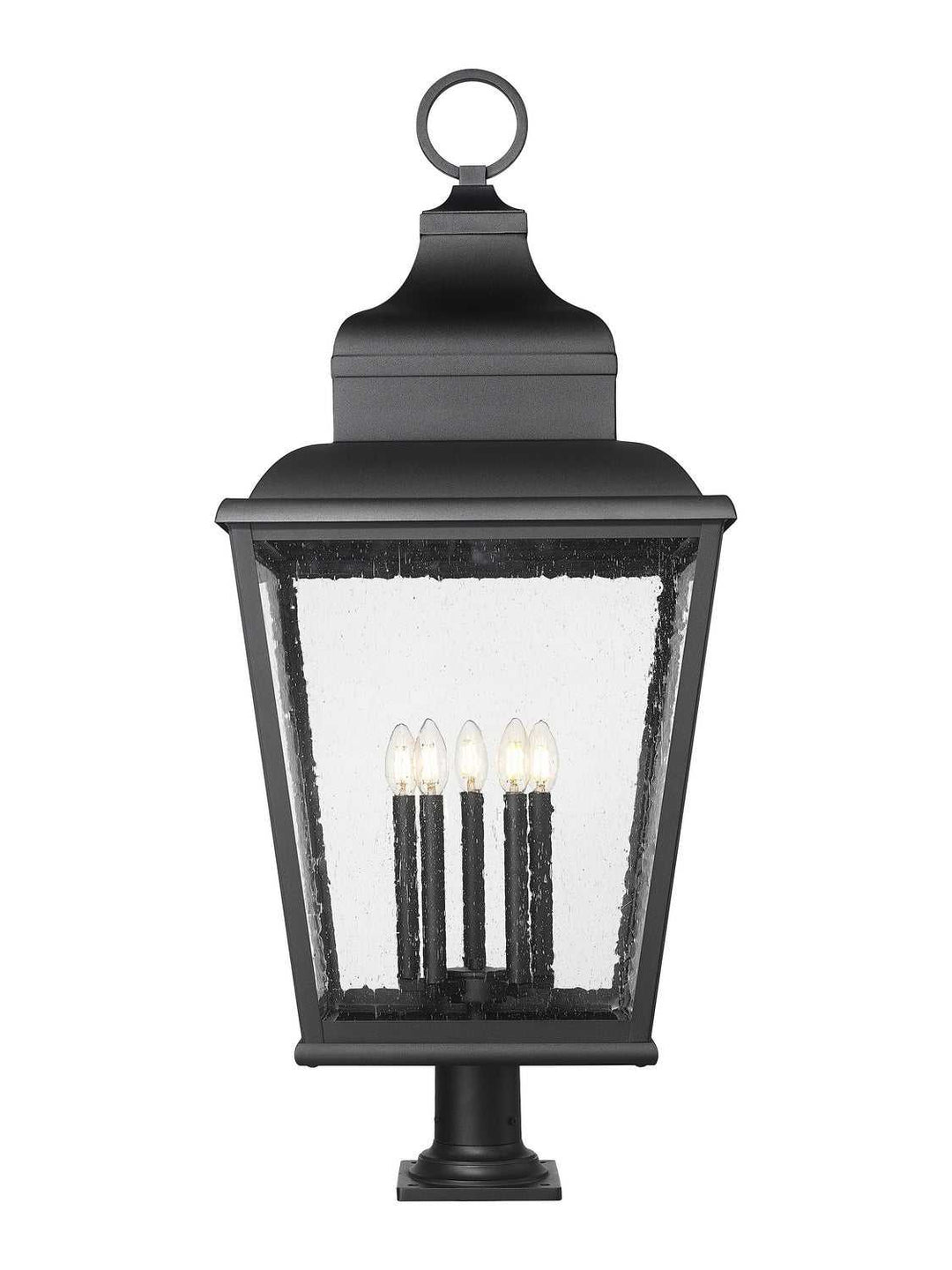 Raphael Five Light Outdoor Pier Mount in Sand Black Z-Lite Canada
