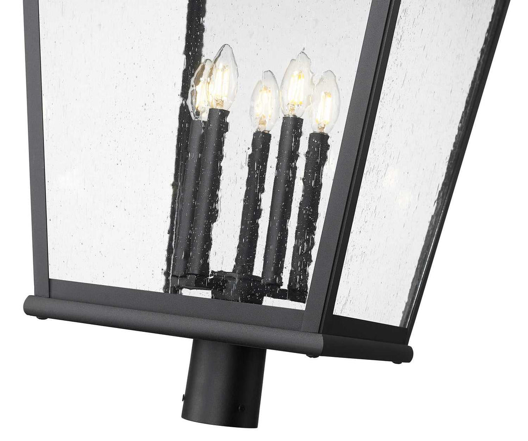Raphael Five Light Outdoor Post Mount in Sand Black Z-Lite Canada