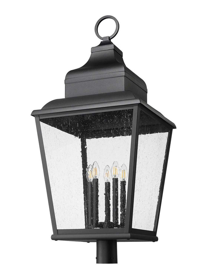 Raphael Five Light Outdoor Post Mount in Sand Black Z-Lite Canada