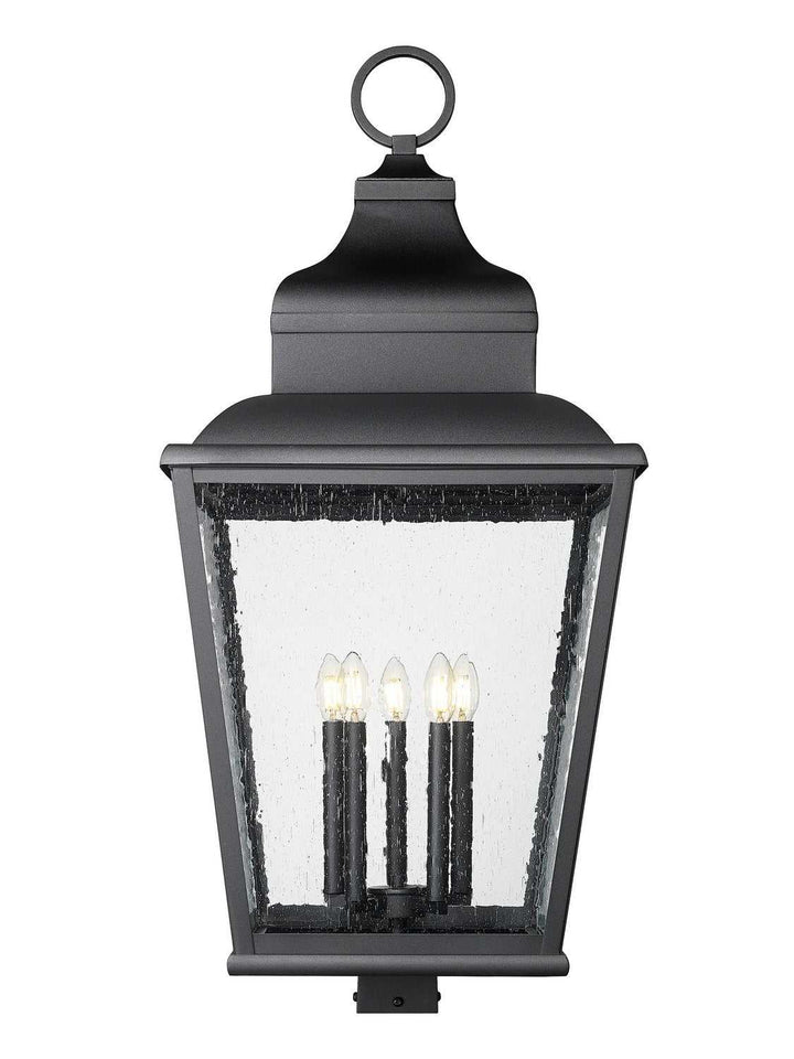Raphael Five Light Outdoor Post Mount in Sand Black Z-Lite Canada