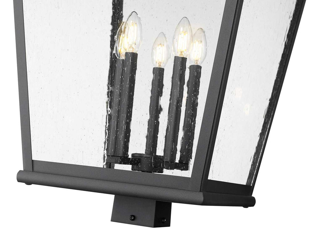 Raphael Five Light Outdoor Post Mount in Sand Black Z-Lite Canada