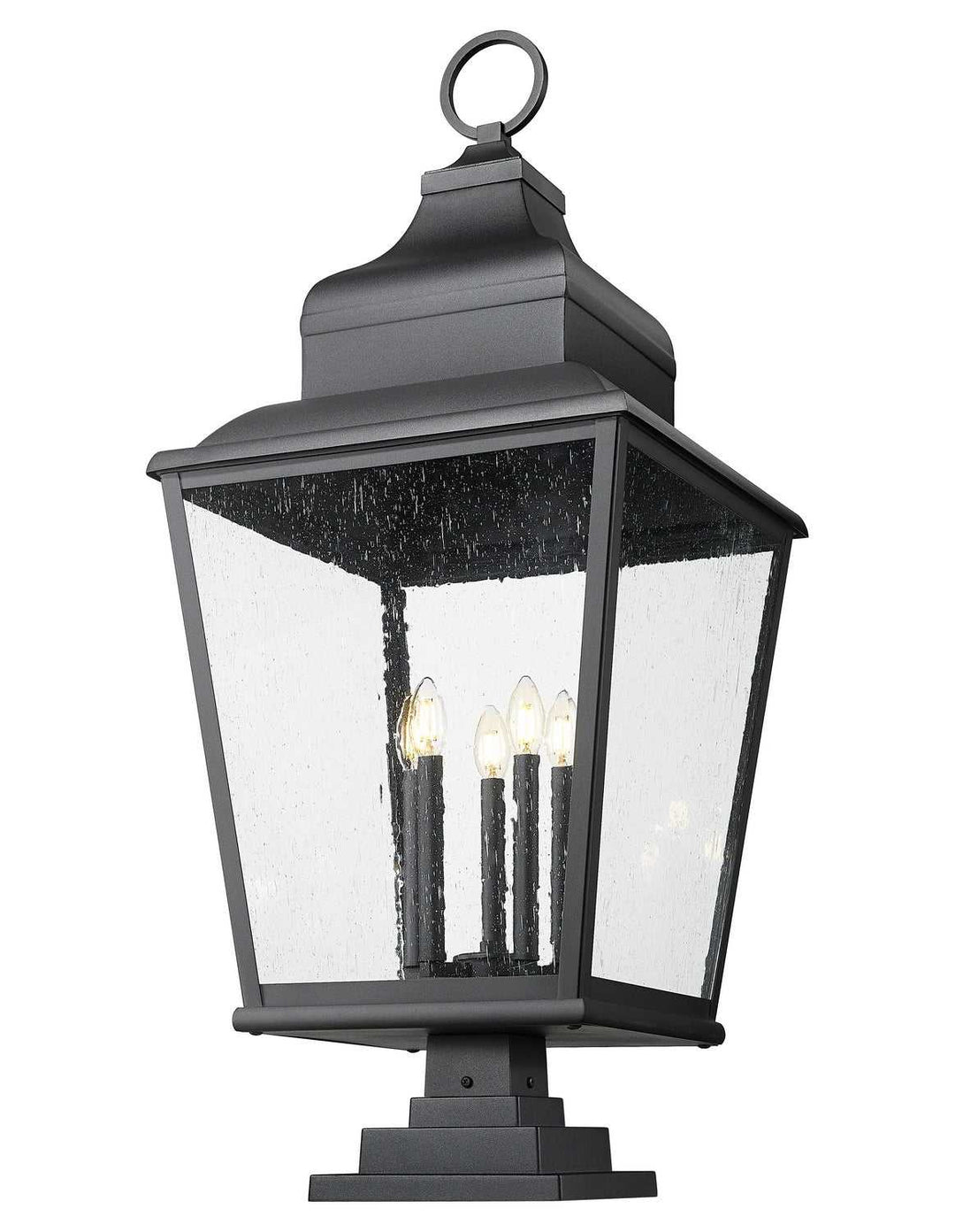 Raphael Five Light Outdoor Pier Mount in Sand Black Z-Lite Canada