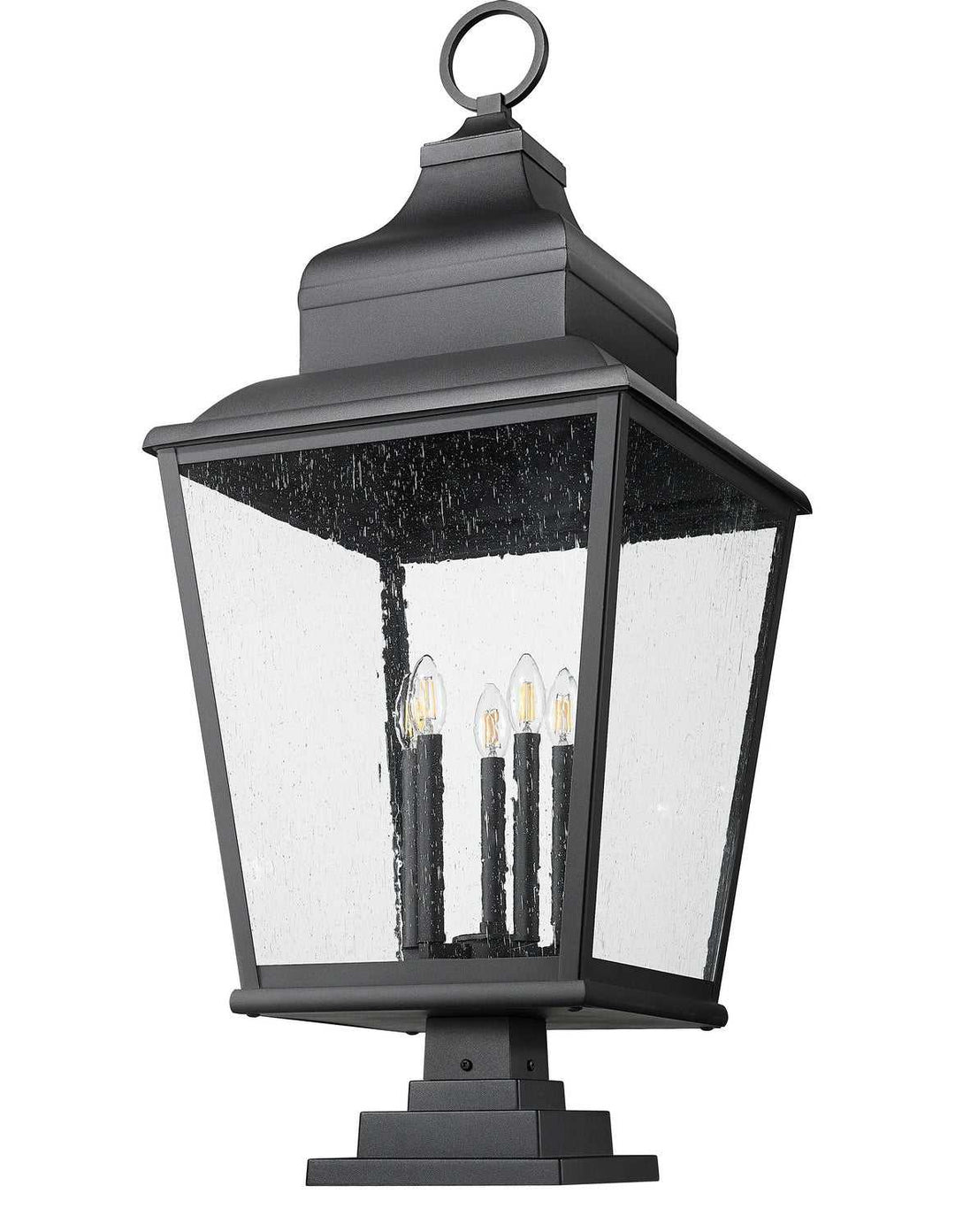 Raphael Five Light Outdoor Pier Mount in Sand Black Z-Lite Canada