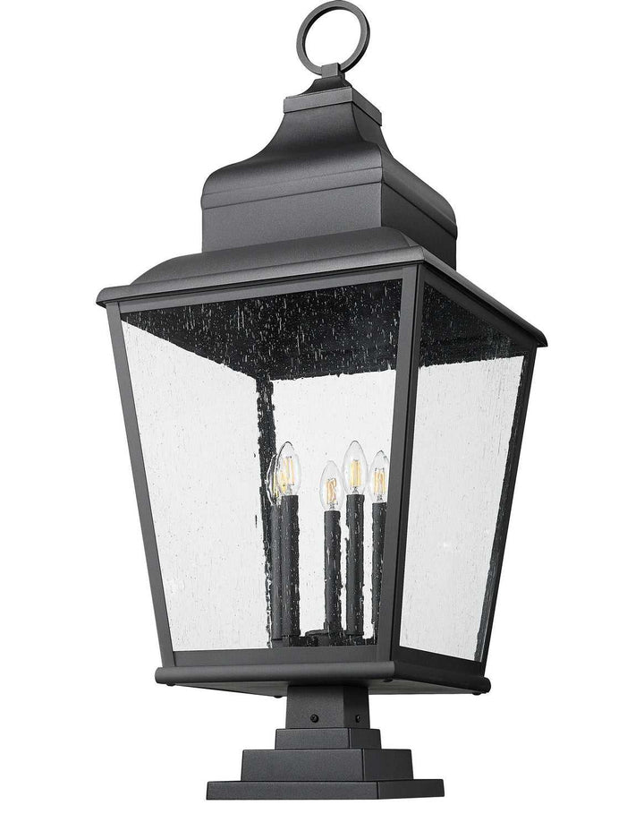 Raphael Five Light Outdoor Pier Mount in Sand Black Z-Lite Canada