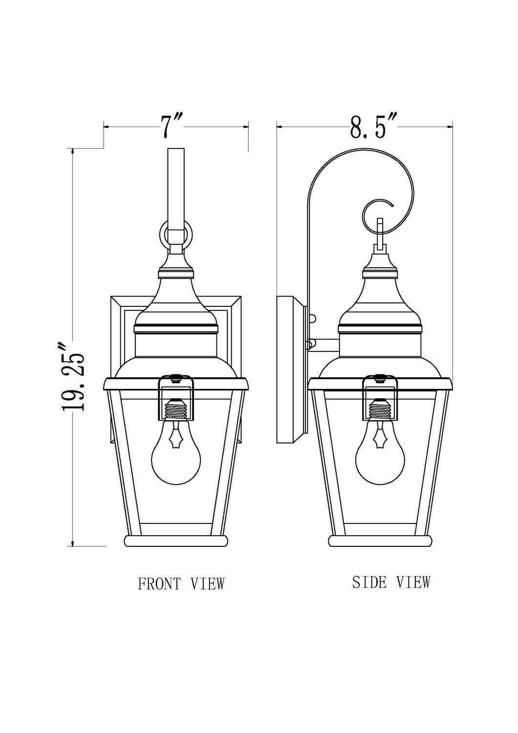 Raphael One Light Outdoor Wall Mount in Sand Black Z-Lite Canada