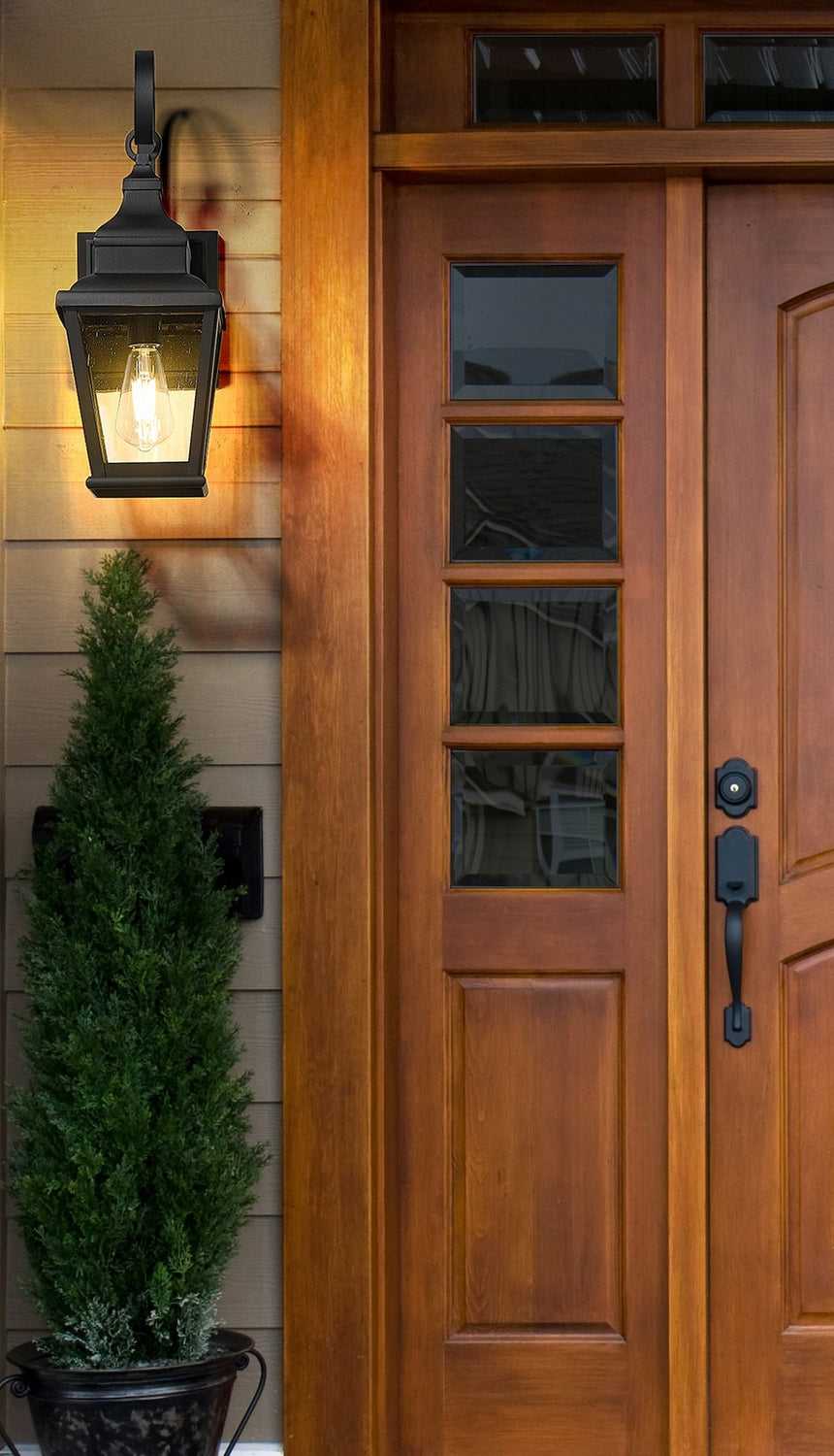 Raphael One Light Outdoor Wall Mount in Sand Black Z-Lite Canada