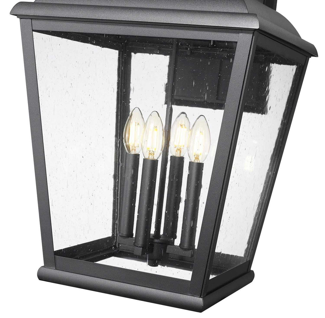 Raphael Four Light Outdoor Wall Mount in Sand Black Z-Lite Canada