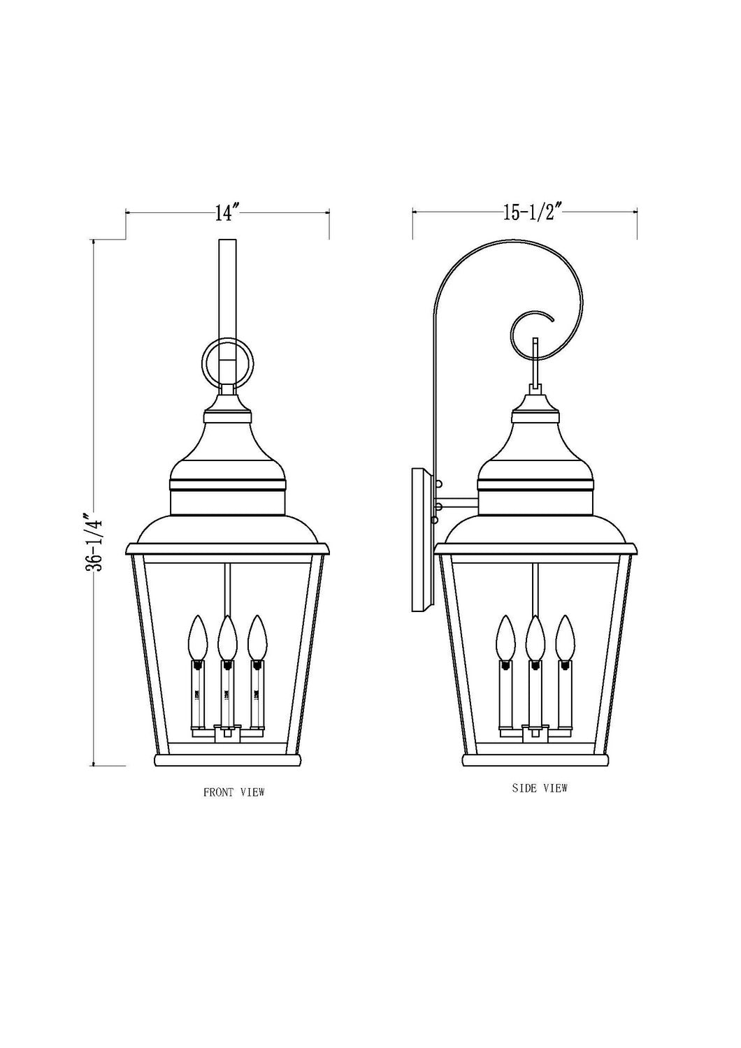 Raphael Four Light Outdoor Wall Mount in Sand Black Z-Lite Canada