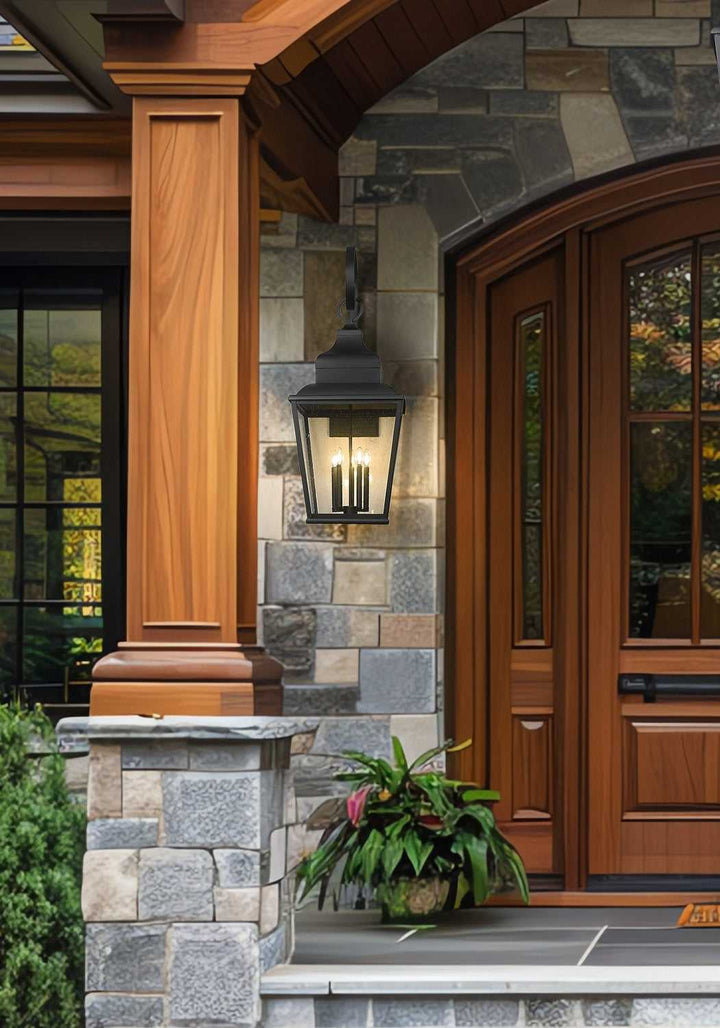 Raphael Five Light Outdoor Wall Mount in Sand Black Z-Lite Canada