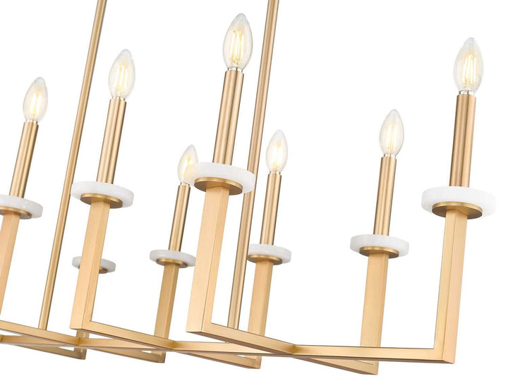 Gaultier Ten Light Linear Chandelier in Modern Gold Z-Lite Canada