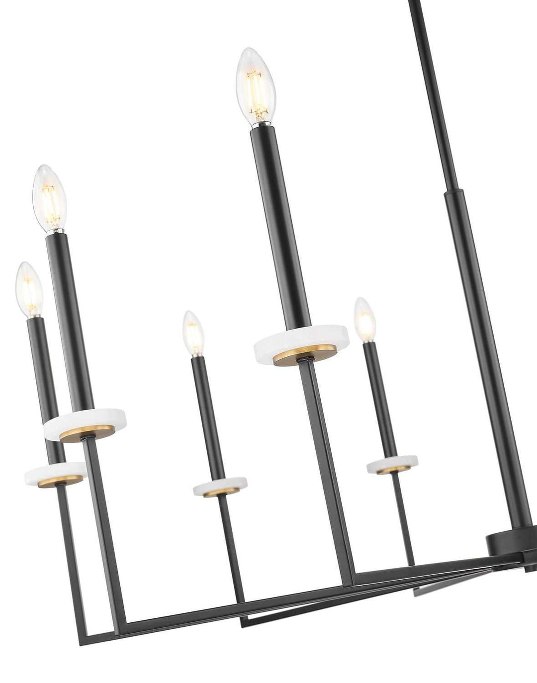 Gaultier Ten Light Chandelier in Matte Black+Modern Gold Z-Lite Canada